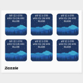 キャンプとスターゲージング自然引用文 – なぜGo 5スター スクエアシール (シート)