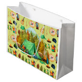 キャンプとハイキング ラージペーパーバッグ (正面アングル)