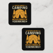 キャンプと飲酒 スクエア名刺 (正面/裏面)