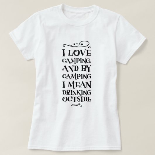 キャンプと飲酒Tシャツ Tシャツ (デザイン正面)