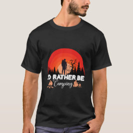 キャンプにいきたい レトロな夕日 ハイキング アドベンチャー Tシャツ
