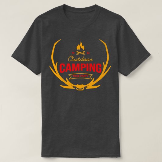 キャンプに出る Tシャツ (デザイン正面)