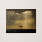 キャンプに戻る夕焼け ジグソーパズル (横)