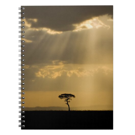 キャンプに戻る夕焼け ノートブック (正面)