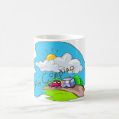 キャンプに行く コーヒーマグカップ (中央)