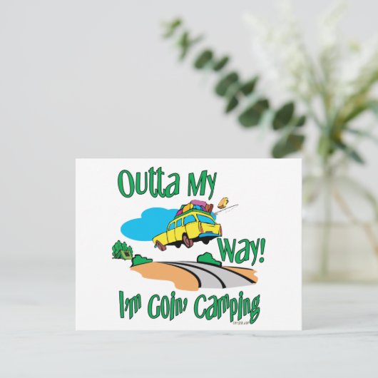 キャンプに行く ポストカード (スタンド正面)