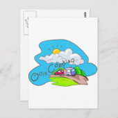 キャンプに行く ポストカード (正面/裏面)