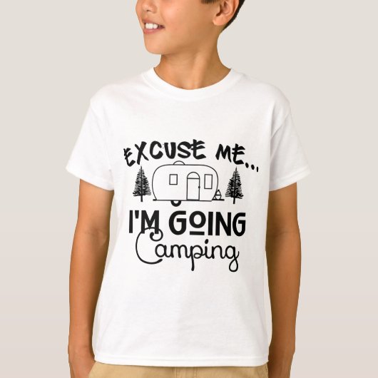 キャンプに行く Tシャツ (正面)