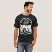 キャンプに行こうよって言ったじゃない Funny Camping boy Tシャツ (正面フル)