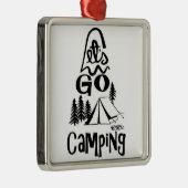***キャンプに行こう***おもしろいいつでもオーナメント メタルオーナメント (右)