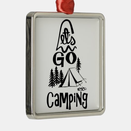 ***キャンプに行こう***おもしろいいつでもオーナメント メタルオーナメント (右)