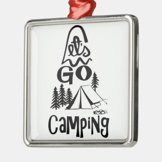 ***キャンプに行こう***おもしろいいつでもオーナメント メタルオーナメント (左)