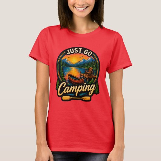 キャンプに行こう Tシャツ (正面)