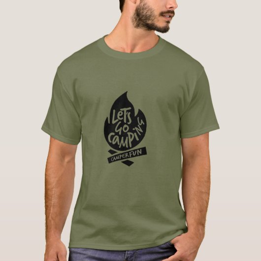 キャンプに行こう Tシャツ (正面)