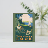 キャンプに行って本読を読もう ポストカード (スタンド正面)