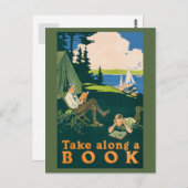 キャンプに行って本読を読もう ポストカード (正面/裏面)