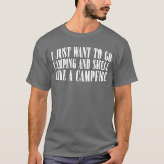 キャンプに行って、たき火のにおいをかいていたい ファミリー Tシャツ