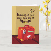 キャンプのあなたの考えること、記憶のスーツケース カード (黄色い花)