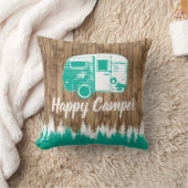 キャンプのおもしろいのご機嫌な人の素朴な森林 クッション (ブランケット)