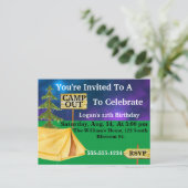 キャンプのお誘い ポストカード (スタンド正面)