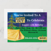 キャンプのお誘い ポストカード (正面/裏面)