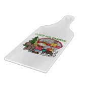 キャンプのために熱狂するなブロンドの女の子 カッティングボード (角)