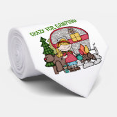 キャンプのために熱狂するなブロンドの女の子 ネクタイ (ロール)