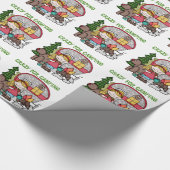 キャンプのために熱狂するなブロンドの女の子 ラッピングペーパー (角)