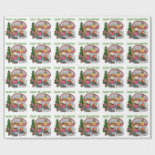 キャンプのために熱狂するなブロンドの女の子 ラッピングペーパー (フラット)