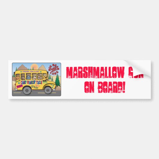 キャンプのためのPackin熱! バンパーステッカー (正面)