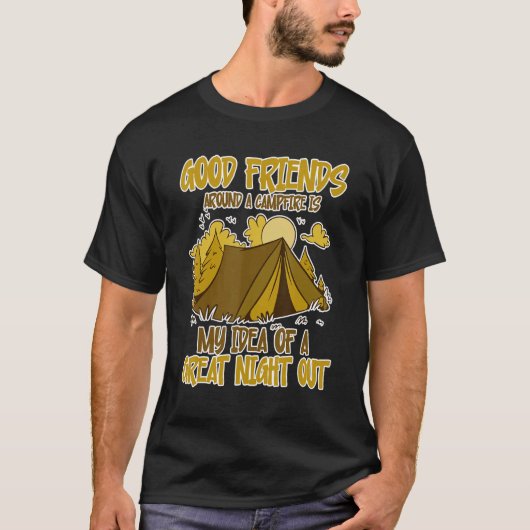 キャンプのまわりにファイア Tシャツ (正面)
