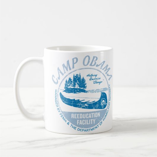 キャンプのオバマのマグ コーヒーマグカップ (左)