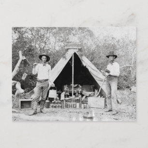 キャンプのカウボーイ 1890年 ポストカード