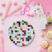 キャンプのクロスワードパズルのテーマの紙皿 ペーパープレート (パーティー)