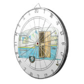 キャンプのトレーラーの投げ矢板 ダーツボード (正面右)