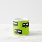 キャンプのトレーラーは緑 エスプレッソカップ (正面)