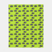 キャンプのトレーラーは緑 フリースブランケット (正面)