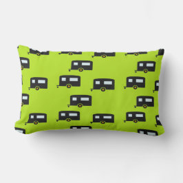 キャンプのトレーラーは緑 ランバークッション