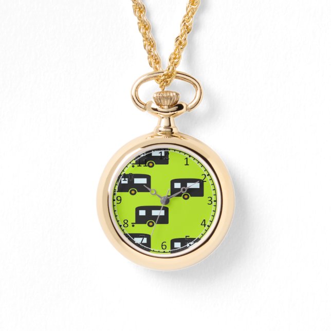 キャンプのトレーラーは緑 腕時計 (正面)