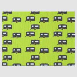 キャンプのトレーラーは緑 薄葉紙