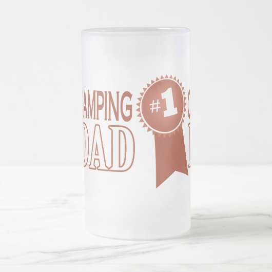 キャンプのパパの父の日のガラスビールのジョッキ フロストグラスビールジョッキ (中央)