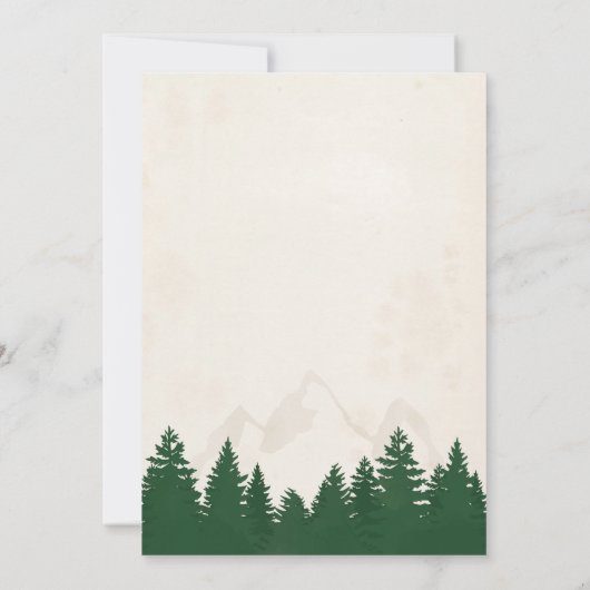 キャンプのブライダルシャワーの招待状 招待状 (裏面)