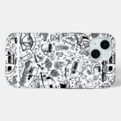 キャンプのプリントパターンコラージュ Case-Mate iPhoneケース (裏面 (横))