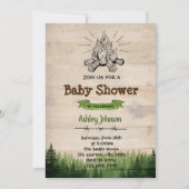 キャンプのベビーシャワーのパーティの招待状 招待状 (正面)