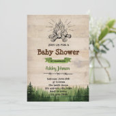 キャンプのベビーシャワーのパーティの招待状 招待状 (スタンド正面)