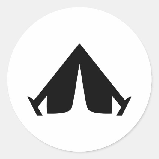 キャンプの傾向アイコン ラウンドシール (正面)