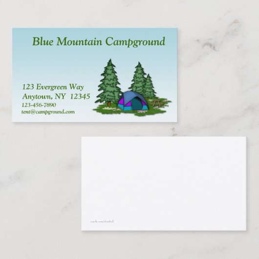 キャンプの名刺 名刺 (正面/裏面)