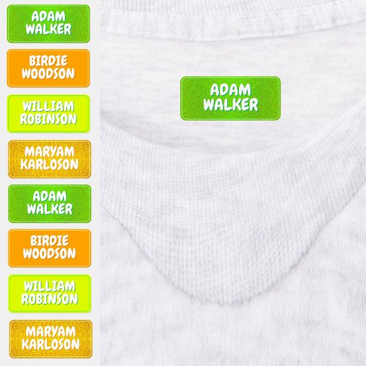 キャンプの名前ラベル（防水の衣類ラベル） ラベル