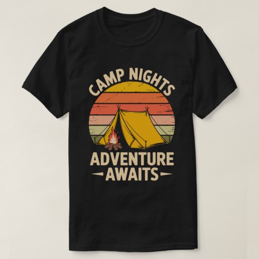 キャンプの夜のサークルTシャツ Tシャツ (デザイン正面)