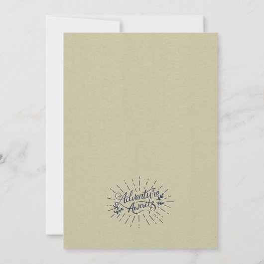 キャンプの夜通しの週末の誕生会の招待 招待状 (裏面)